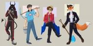 Fundy on the right (Image via stargazerkittycat on DeviantArt)